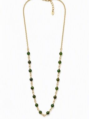 Green Diopside wire necklace
